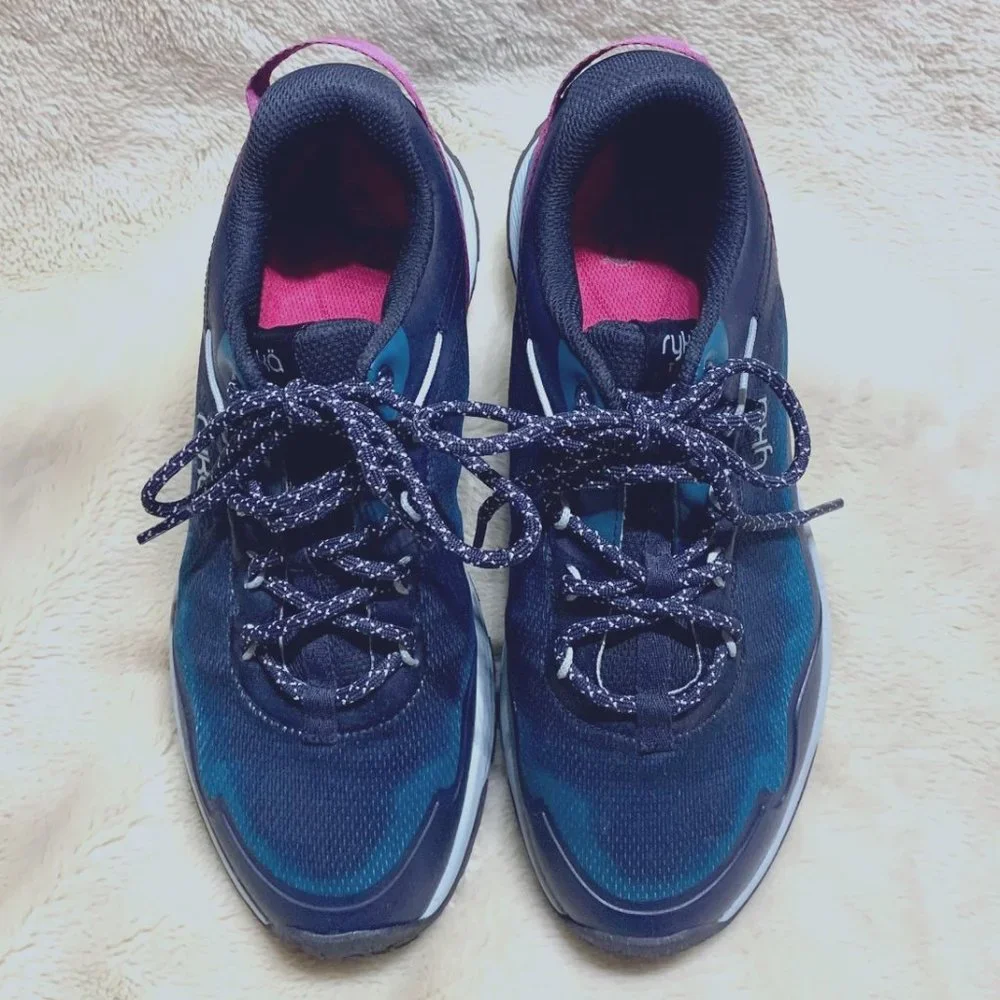 Ryka premium Trek walking/hiking/trail shoes leather/fabric/faux leather 9 wide - Picture 2 of 10